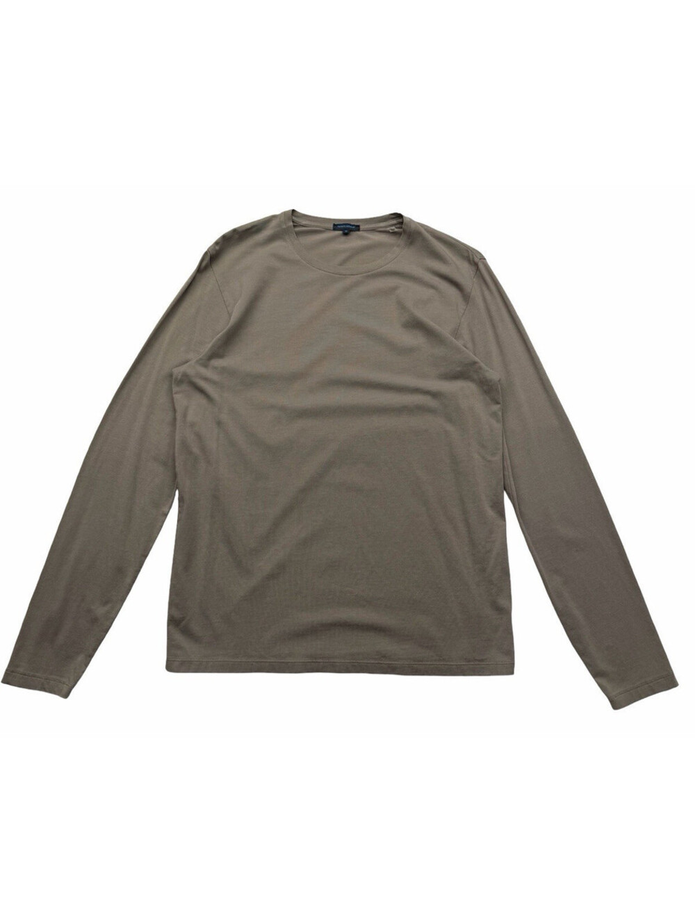 Patrick Assaraf Pima Cotton Stretch Long Sleeve Shirt Grey Size M